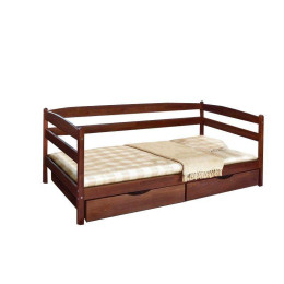 Ліжко Єва з шухлядами 90 х 200 см (горіх темний)