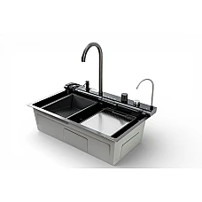 Кухонная мойка PIANO B-7 7546 черная из нержавеющей стали 75*46*22 BLACK ( А0059853 )