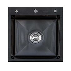 Мийка кухонна EXTOR IB 5050 з нержавіючої сталі 50*50*22 ЧОРНА ( А0059855 )