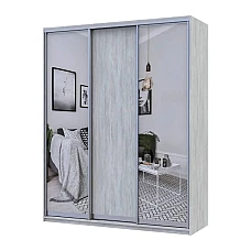 Шкаф купе Doros Сити Лайт Сосна Натти 1 ДСП / 2 зеркала 225х60х225 (DRS-011972)