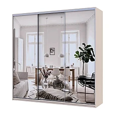 Шафа-купе Doros Сіті Лайт Кашемір 3 дзеркала 225х60х225 (DRS-011811)