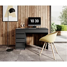 Стол туалетный письменный Perfect Home Ада/Ada 5S/120 с 5 ящиками Антрацит (PFH-091308)
