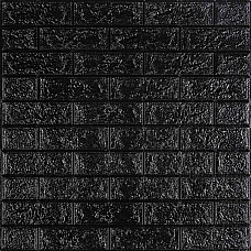 3D панель самоклеющаяся 700x770x3мм кирпич Черный (019-3) SW-00000584