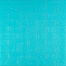 3D панель самоклеющаяся700х770х3мм кирпич Бирюза (002-3) SW-00000573
