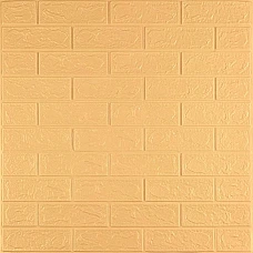 3D панель самоклеющаяся кирпич 700x770x3мм Желто - песочный (009-3) SW-00000229