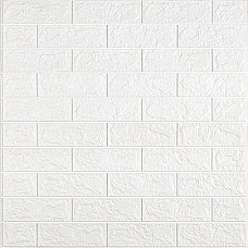 3D панель самоклеющаяся кирпич 690х780х5мм Белый Матовый (001-5M) SW-00000587