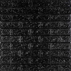 3D панель самоклеющаяся 700x770x5мм кирпич Черный (019-5) SW-00000151