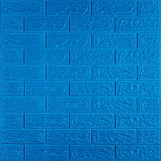 3D панель самоклеющаяся 700х770х5мм кирпич Синий (003-5) SW-00000154