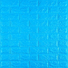 3D панель самоклеющаяся 700x770x7мм кирпич Синий (003-7) SW-00000060