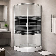 Душевая кабина INSANA Geja Black Line (JK) 90х90х205 низкий поддон ( А0059652 )