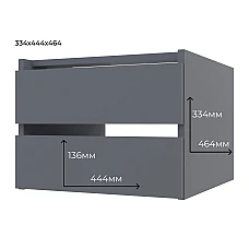 Блок ящиків для шафи-купе Doros G-Caiser Графіт 44,8х42х33,6 см (DRS-011273)