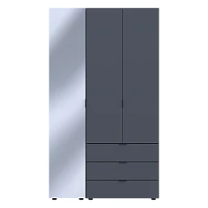 Комплект шкафов для одежды Doros Гелар (2 шт.) 116,5х49,5х203,4 см Зеркало/Графит (DRS-011133)